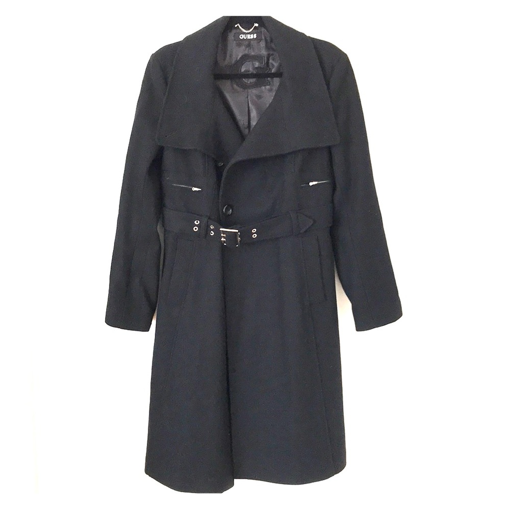 Guess winter peacoat (sz: L)